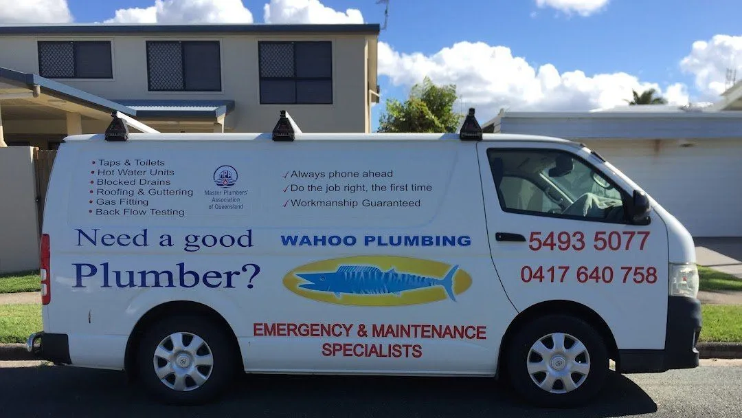 Wahoo Plumbing service van on the Sunshine Coast